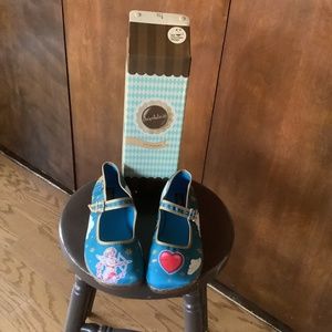Chocolaticas Size 9 US Size 39 Europe Turquoise and gold